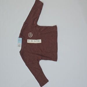 3/$15 Cat & Jack - Boys' Dark Brown Long Sleeve Thermal
